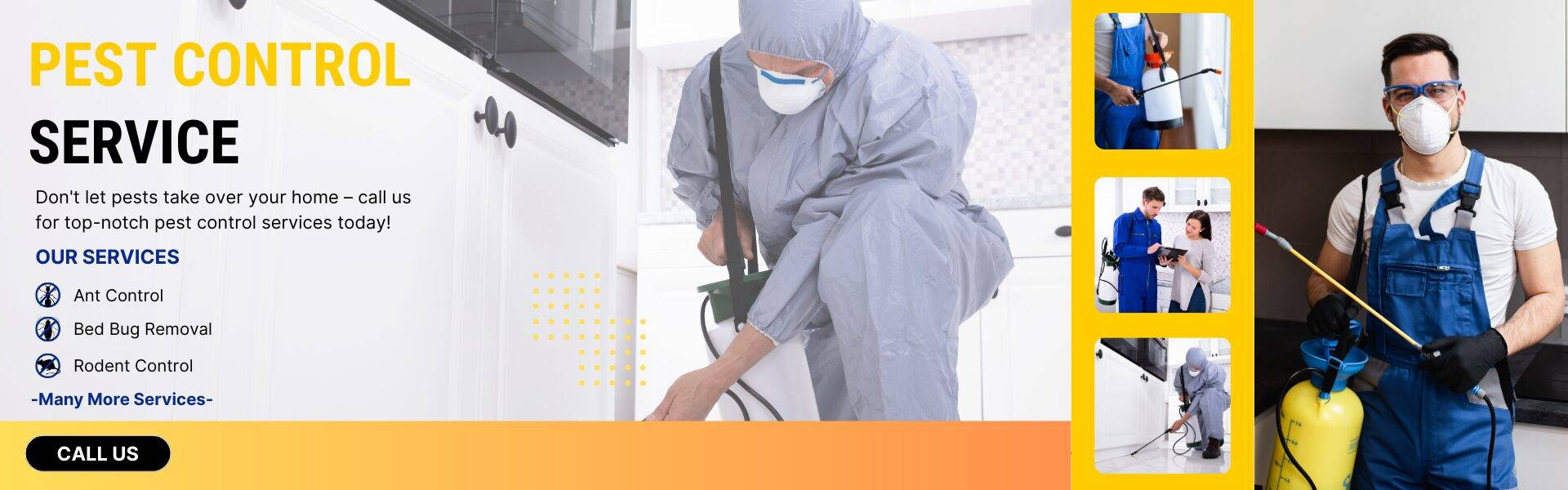 White And Blue Modern Pest Control Service Banner 1920 x 600