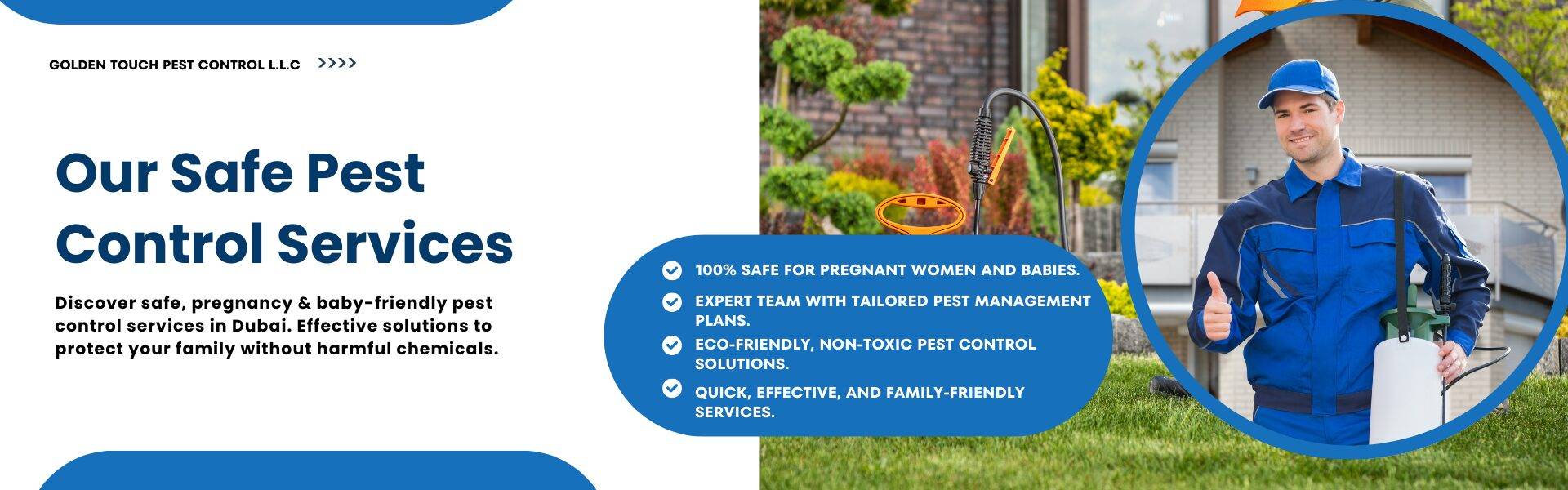 White Blue Modern Pest Control Services Banner 1920 x 600